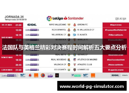 法国队与英格兰精彩对决赛程时间解析五大要点分析